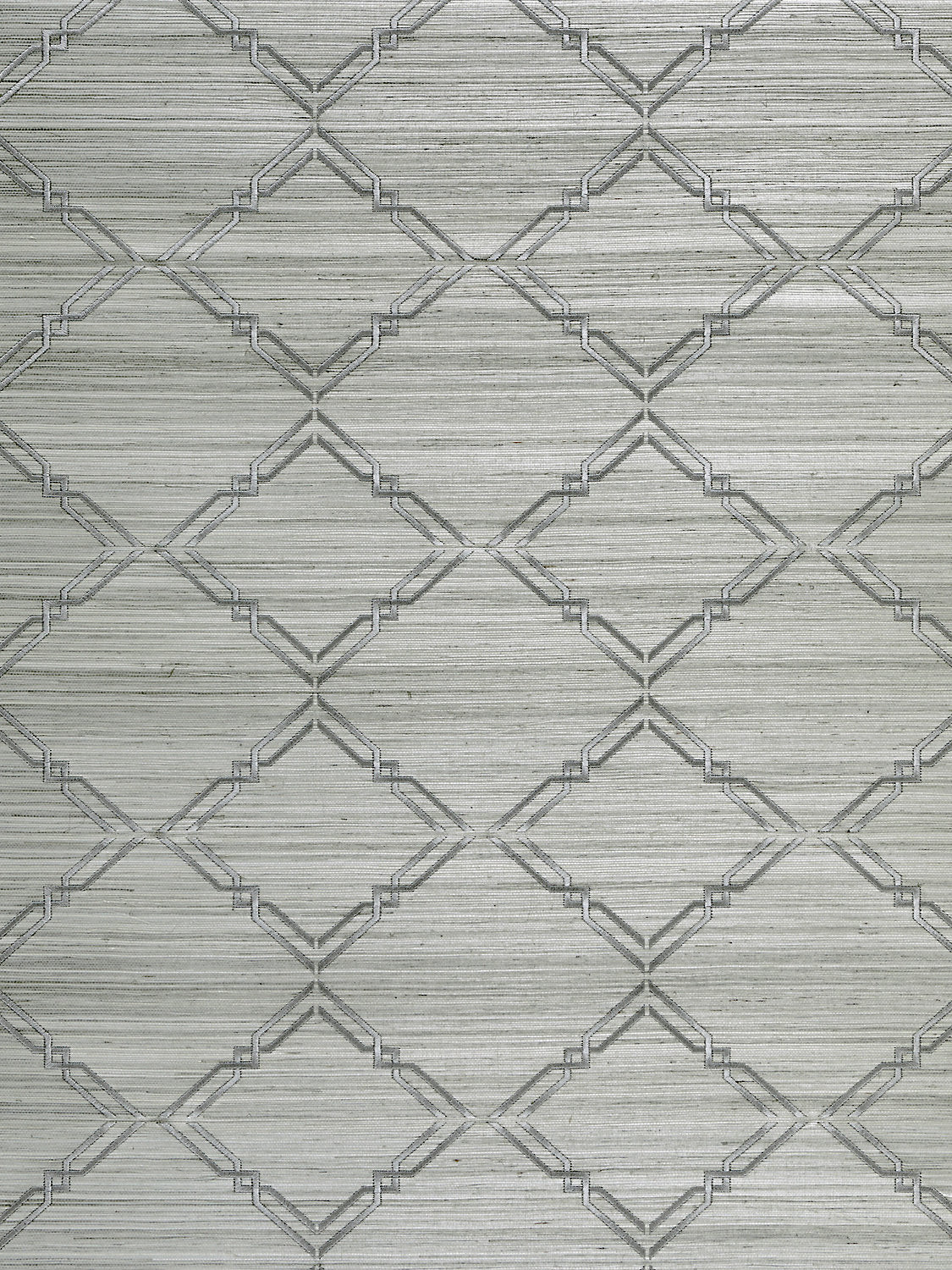 Scalamandre Monroe Embroidered Grasscloth Glacier Wallcovering