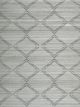Scalamandre Monroe Embroidered Grasscloth Glacier Wallcovering