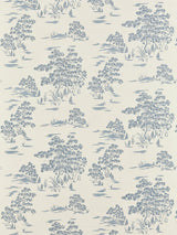 Scalamandre Katsura Embroidered Toile Sky Wallcovering