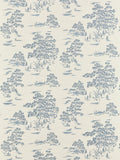 Scalamandre Katsura Embroidered Toile Sky Wallcovering