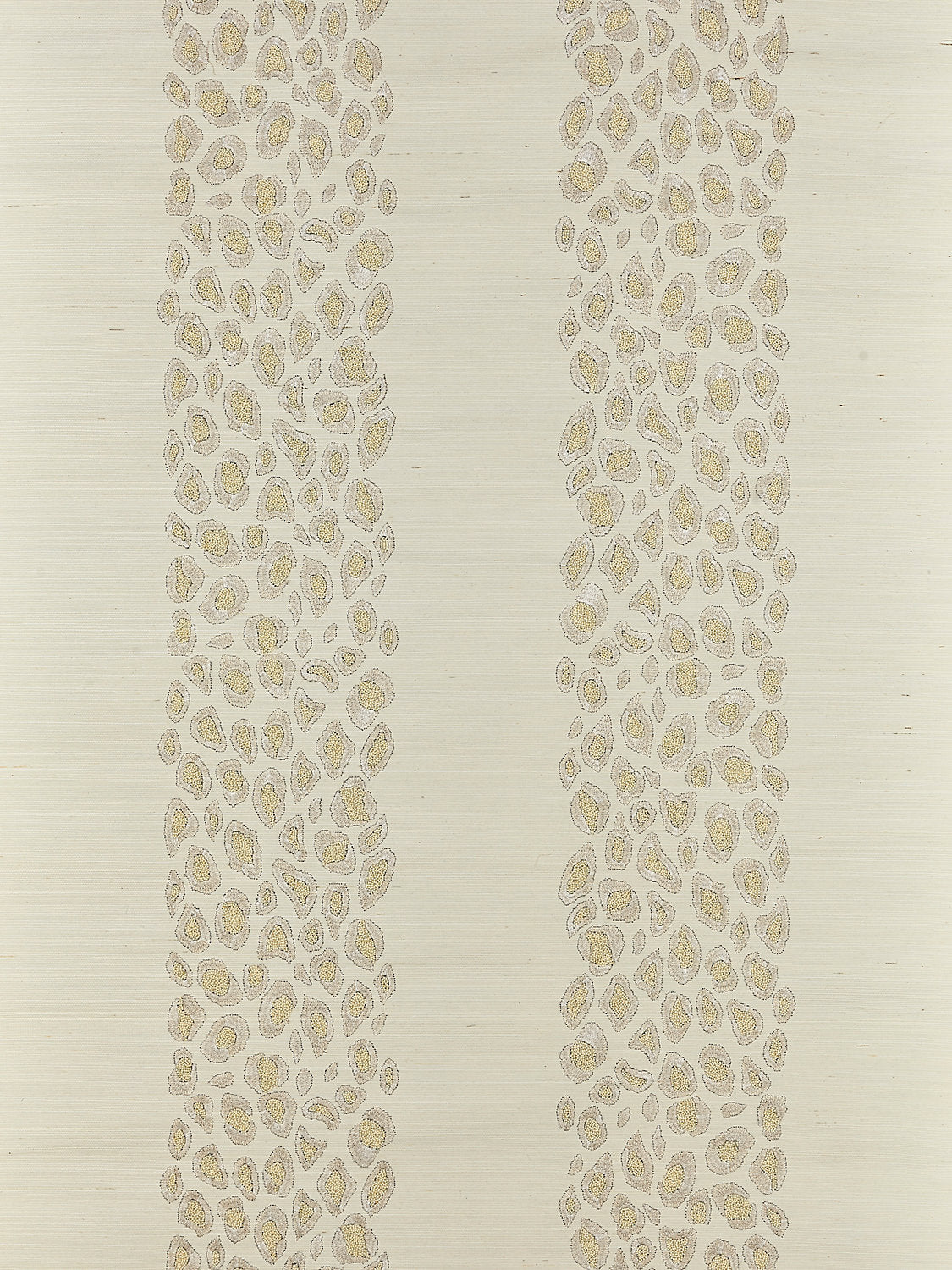 Scalamandre Catwalk Embellished Grasscloth Pearl Wallcovering
