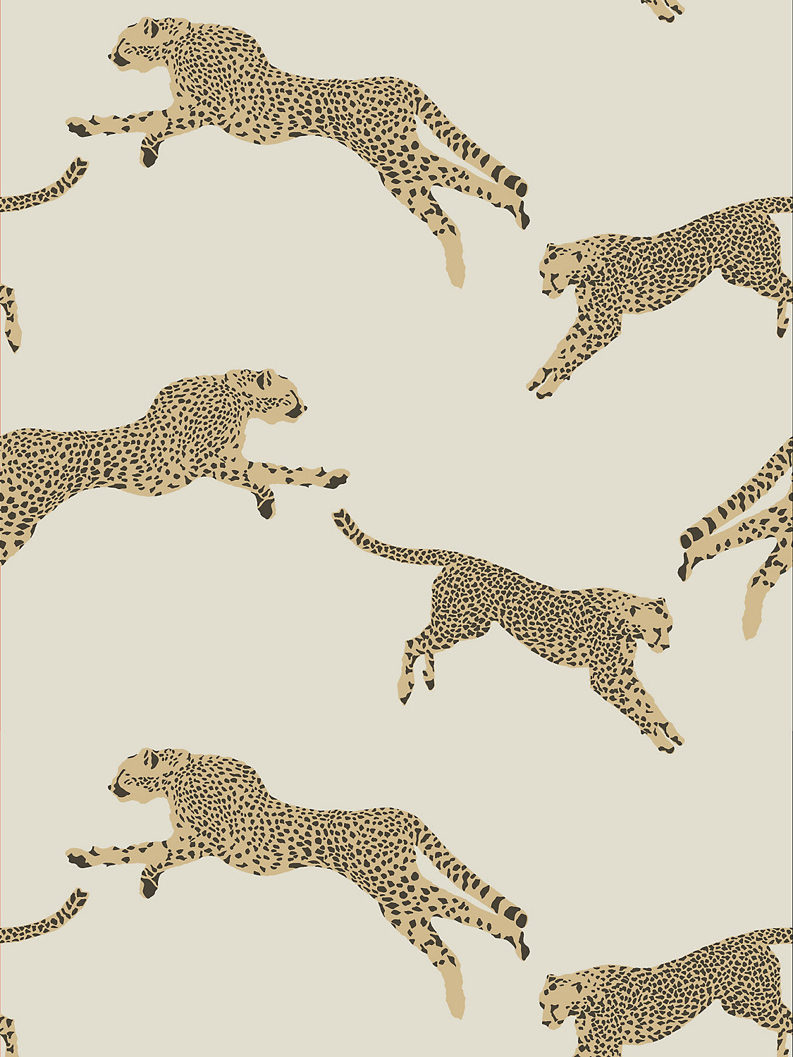Scalamandre Leaping Cheetah Dune Wallcovering