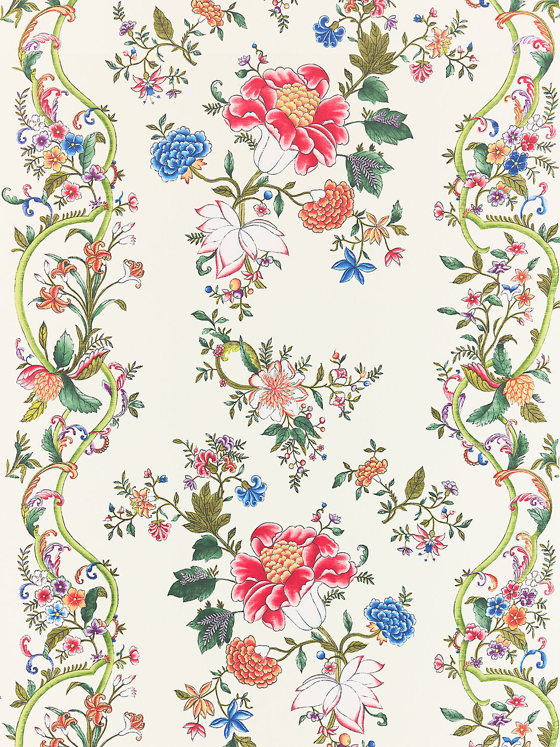 Scalamandre Camellia Trellis Cream Multi Wallcovering