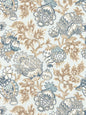 Scalamandre Canterbury Linen Print Sky Blue Beige White Jacobean Tree of Life- Special Order- By The Yard