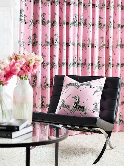 Scalamandre Zebras Petite Peony Black White Cotton Print Animal MSRP USD266/y