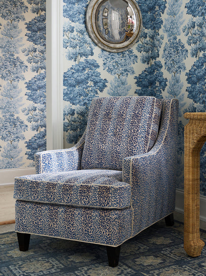 Special Order Scalamandre Corbet Blue White Animal Skin Velvet Cotton MSRP USD 820/Y