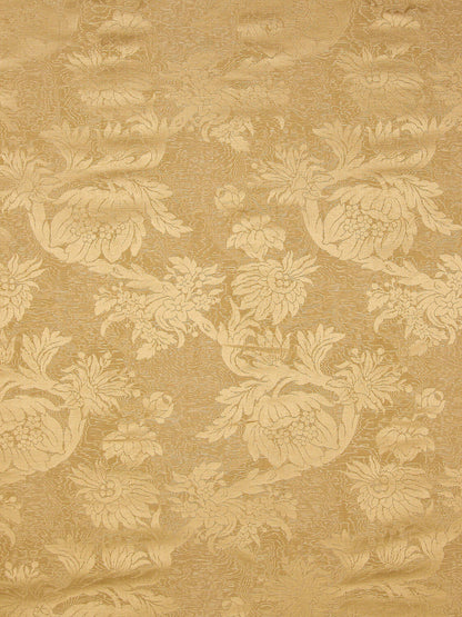 Special Order  Scalamandre Damas Parc Monceau Yellow Gold Linen Cotton Damask Floral Moire MSRP USD464/y