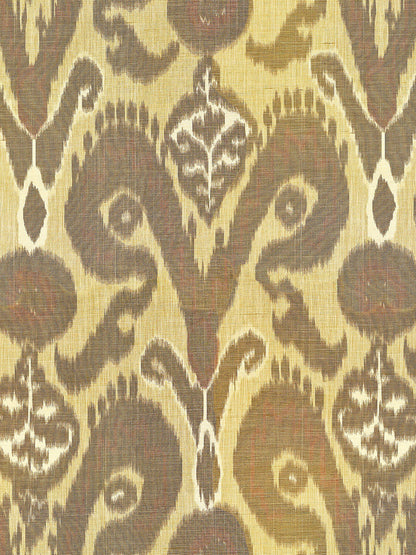Special Order Scalamandre Bukhara Silk Ikat Spice Gold Warp Print Viscose Cotton MSRP USD 776/y