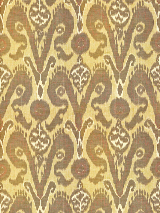 Special Order Scalamandre Bukhara Silk Ikat Spice Gold Warp Print Viscose Cotton MSRP USD 776/y