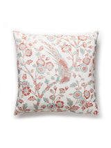 Scalamandre Anissa Print 22 X 22 - Coral Spice Decorative Pillow