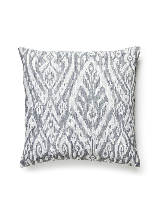 Scalamandre Borneo Ikat Outdoor 22 X 22 - Smoke Decorative Pillow