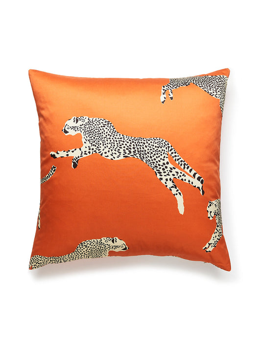 Scalamandre Leaping Cheetah 22 X 22 - Clementine Decorative Pillow