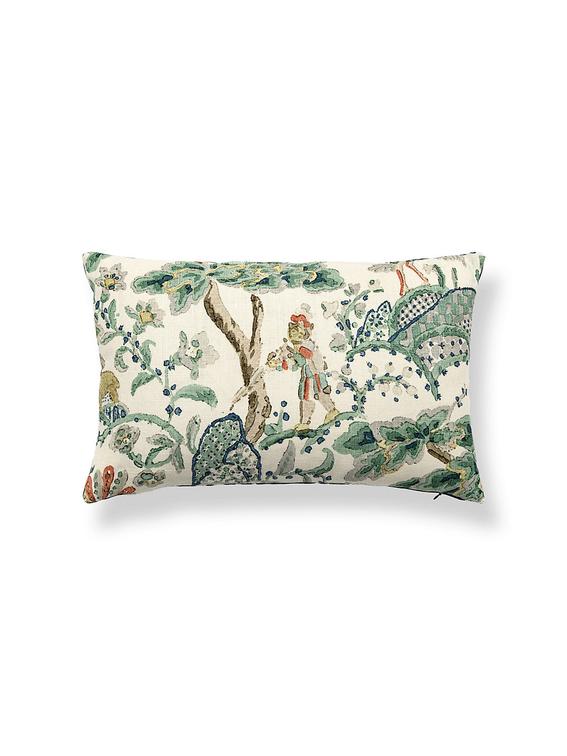 Scalamandre Kelmescott Hand Block 14 X 22 - Leaf on Ivory Decorative Pillow