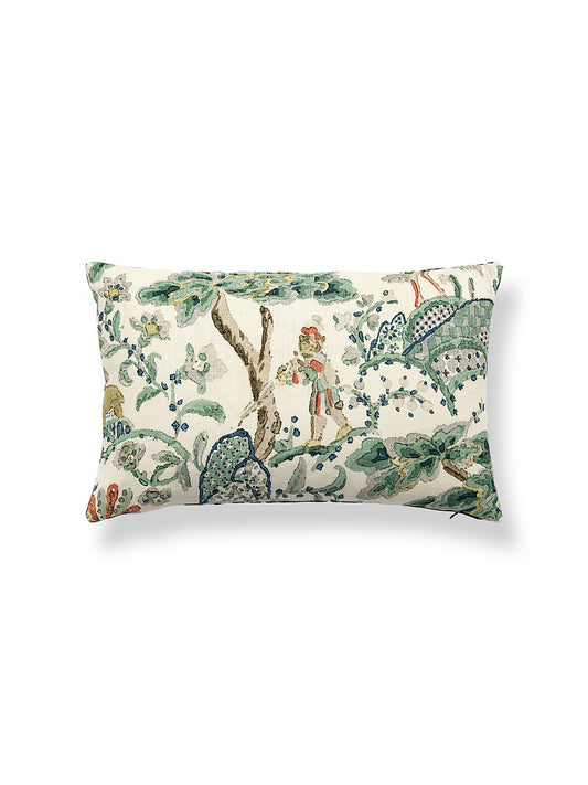 Scalamandre Kelmescott Hand Block 14 X 22 - Leaf on Ivory Decorative Pillow