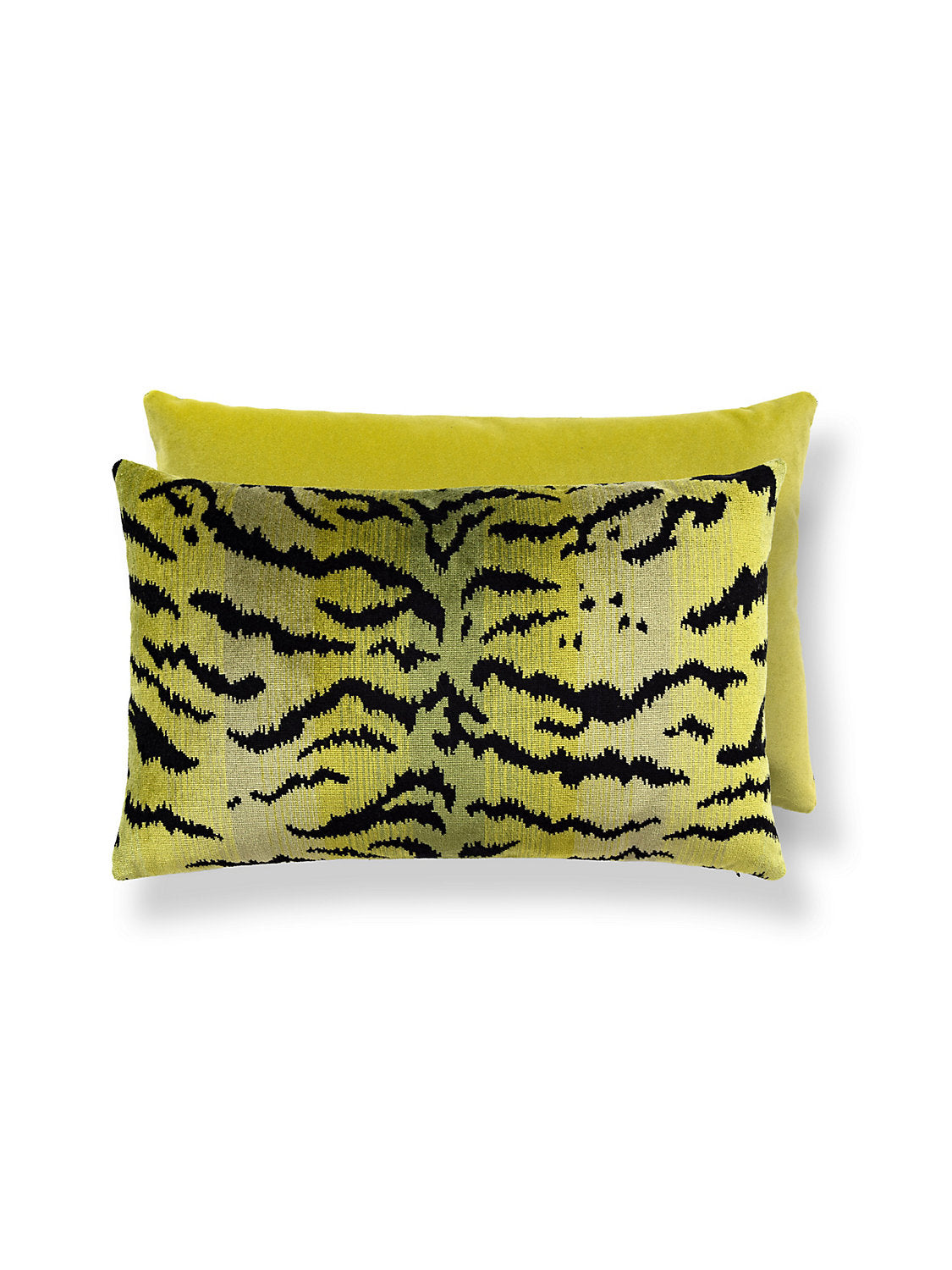 Scalamandre Tigre 14 X 22 - Greens & Black / Chartreuse Decorative Pillow