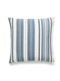 Scalamandre Nile Stripe 22 X 22 - Blue Jay Decorative Pillow