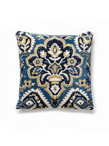Scalamandre Oushak Linen Velvet 22 X 22 - Indigo Decorative Pillow