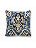 Scalamandre Oushak Linen Velvet 22 X 22 - Indigo Decorative Pillow