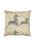 Scalamandre Dazzle of Zebras 22 X 22 - Tan Decorative Pillow