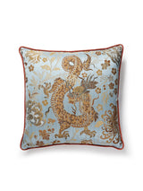 Scalamandre Dragon Tableau 22 X 22 - Copper Sky Decorative Pillow