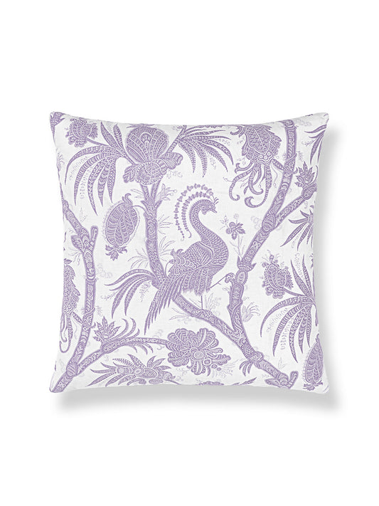 Scalamandre Balinese Peacock 22 X 22 - Lavender Decorative Pillow