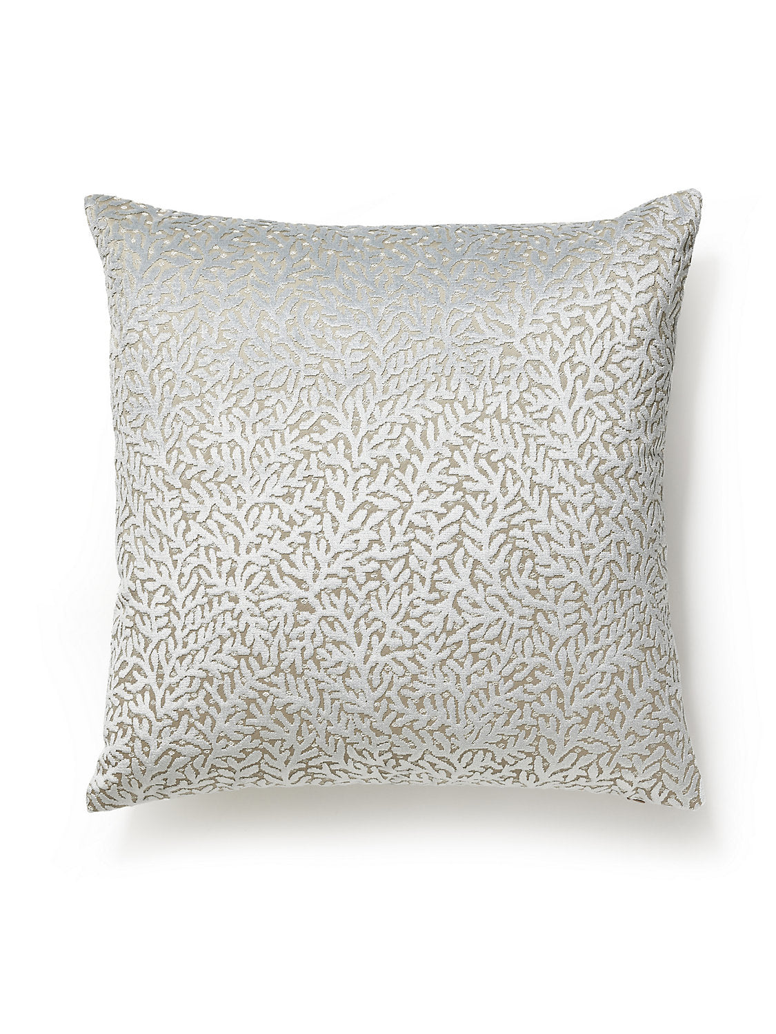 Scalamandre Corallina Velvet 22 X 22 - Blue Mist Decorative Pillow
