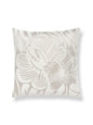 Scalamandre Deco Flower 22 X 22 - Pearl Grey Decorative Pillow