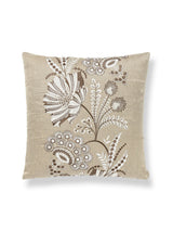 Scalamandre Annelise Embroidery 22 X 22 - Flax Decorative Pillow