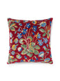 Scalamandre Millefleur Velvet 22 X 22 - Ruby Cobalt Decorative Pillow