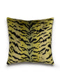Scalamandre Tigre / Silk 22 X 22 - Greens & Black Decorative Pillow