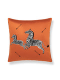 Scalamandre Zebras Embroidered 22 X 22 - Clementine Decorative Pillow