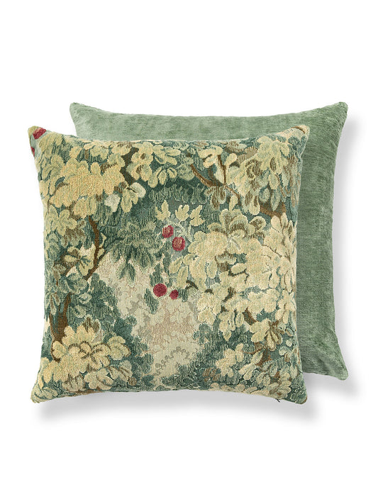 Scalamandre Marly / Como 22 X 22 - Blue Greens / Seafoam Decorative Pillow