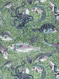 Scalamandre Mikonos Blue & Green Wallcovering