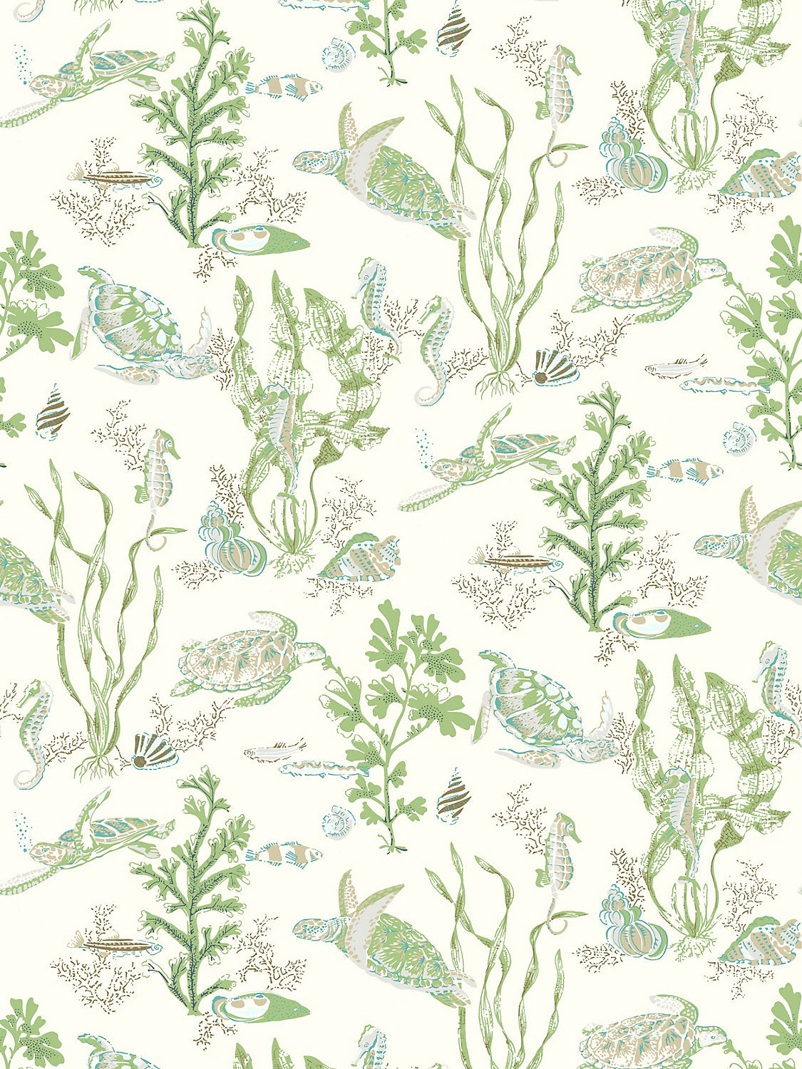 Scalamandre Garparilla Vinyl II Seaweed Wallcovering