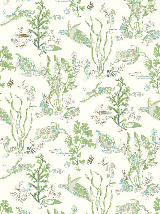 Scalamandre Garparilla Vinyl II Seaweed Wallcovering