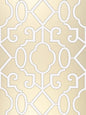 Scalamandre Ming Fretwork Champagne - Pearlescent Wallcovering