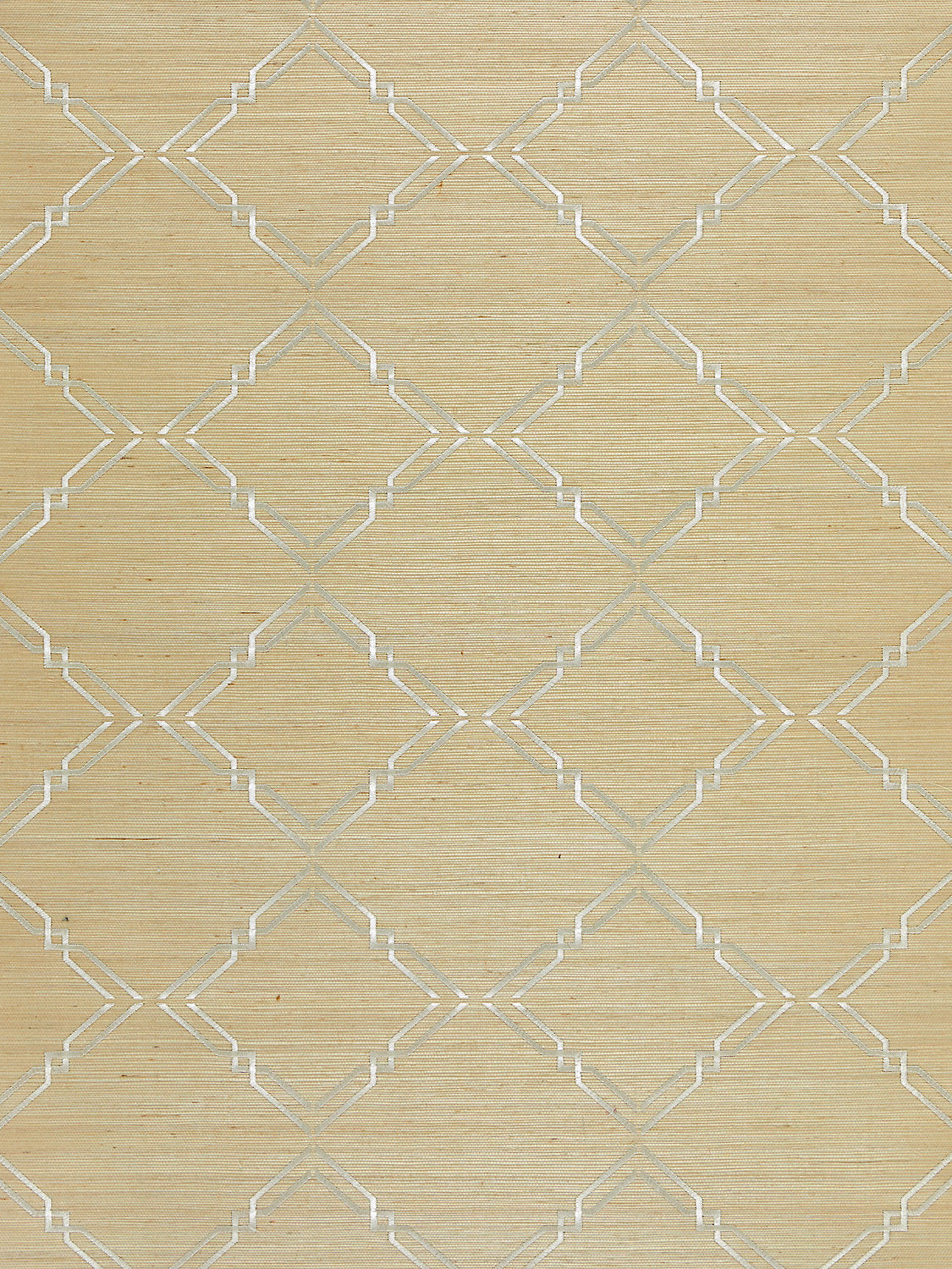 Scalamandre Monroe Embroidered Grasscloth Papyrus Wallcovering