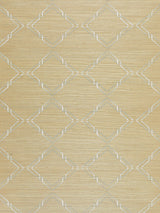 Scalamandre Monroe Embroidered Grasscloth Papyrus Wallcovering