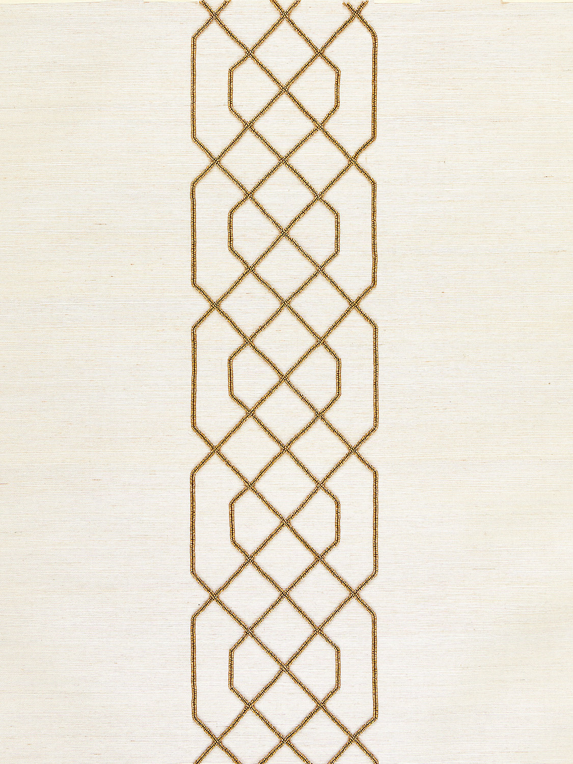 Scalamandre Adelaide Beaded Sisal Burnished Gold Wallcovering