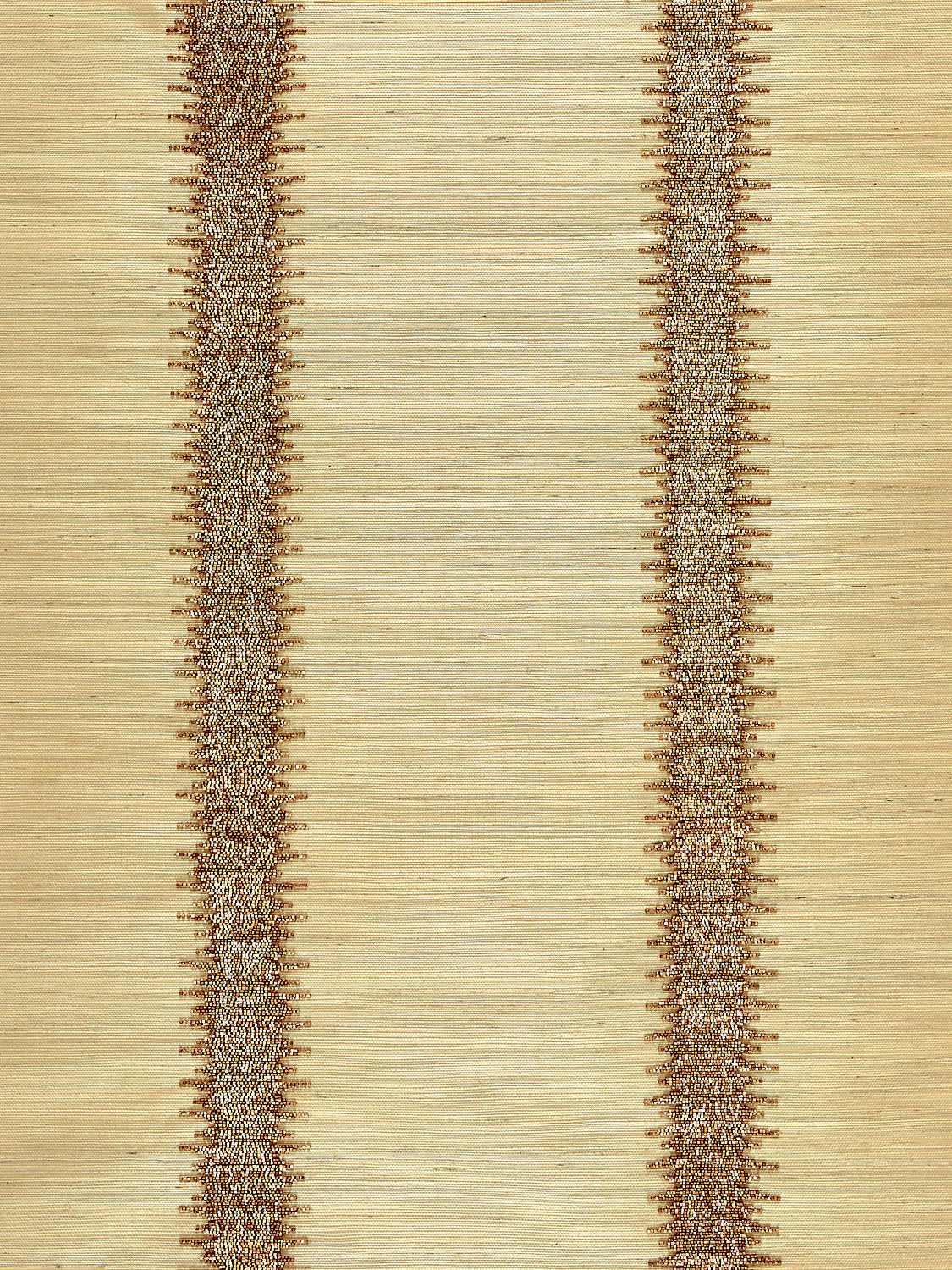 Scalamandre Veronica Beaded Grasscloth Burnished Gold Wallcovering