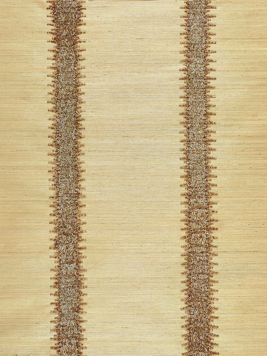 Scalamandre Veronica Beaded Grasscloth Burnished Gold Wallcovering