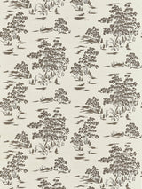 Scalamandre Katsura Embroidered Toile Bark Wallcovering