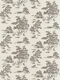 Scalamandre Katsura Embroidered Toile Bark Wallcovering