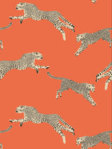 Scalamandre Leaping Cheetah Clementine Wallcovering