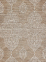 Scalamandre Taj Embroidered Sisal Nutmeg Wallcovering