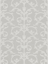 Scalamandre Saxony Scroll Steel Wallcovering