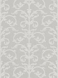 Scalamandre Saxony Scroll Steel Wallcovering