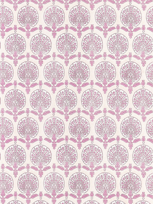 Scalamandre Karanfil Block Print Rose Petal Wallcovering