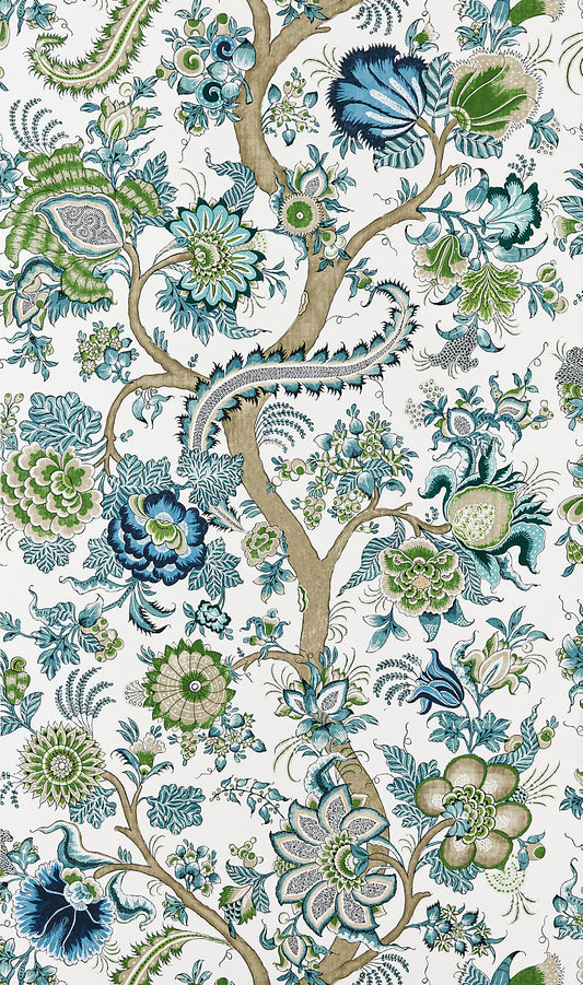 Scalamandre Metropolitan Palampore Aegean Wallcovering