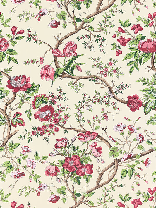 Scalamandre Persephone Heirloom Rose Wallcovering